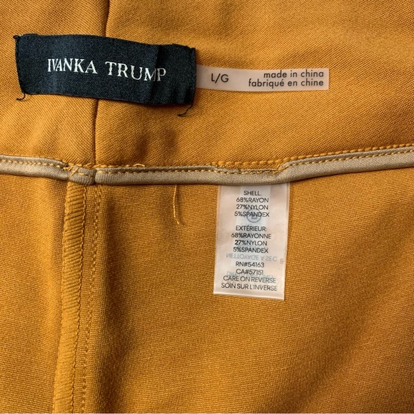 Ivanka Trump Mustard Yellow Pants Women’s Size Large – Chic & Stylish - Picture 4 of 10